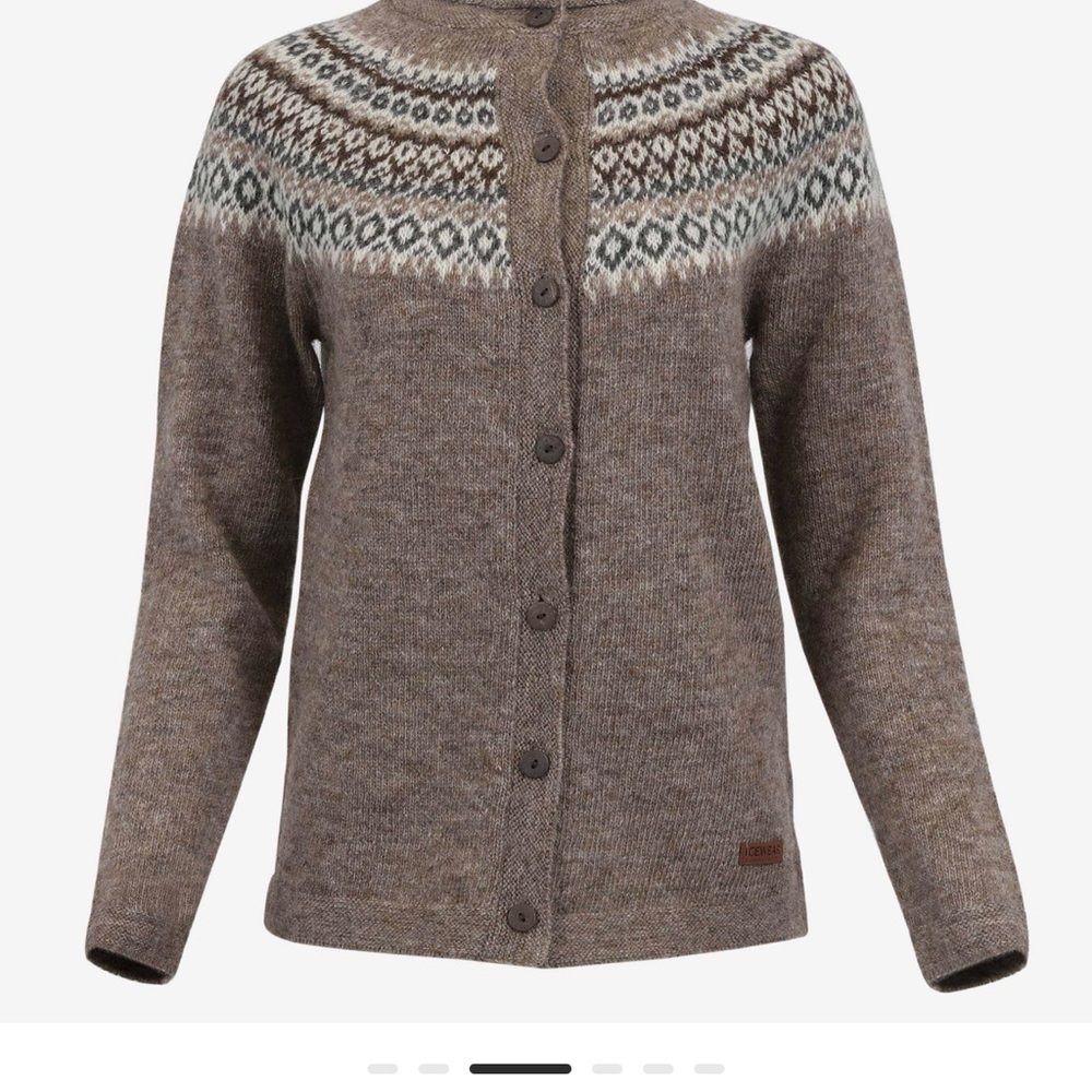 Icewear Icelandic fair isle wool sweater NWT